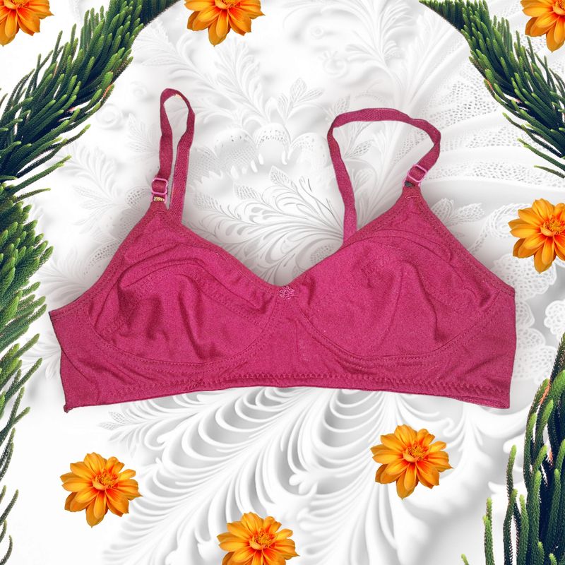 Cotton  Maroon Bra XXL🌺