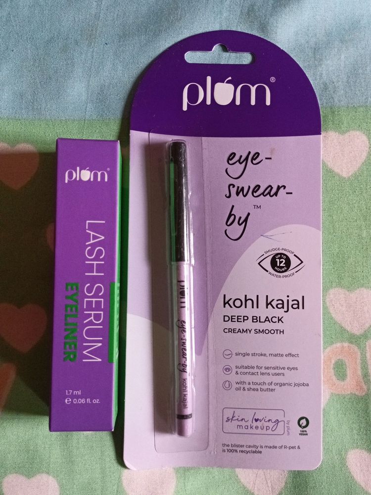 Plum Kajal "Black" & Eyeliner "Blue"