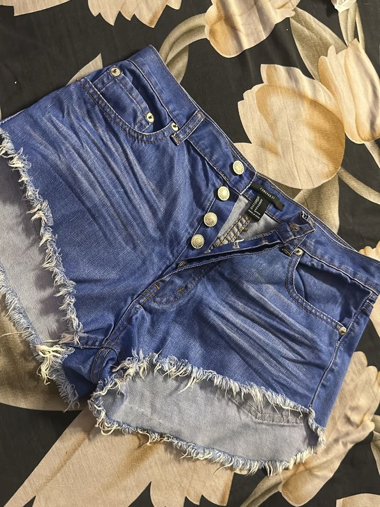 Blue Cute Denim Shorts