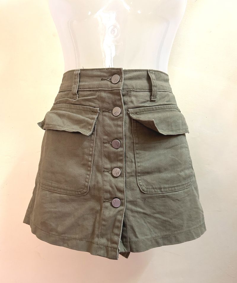 Olive Midi Skirt