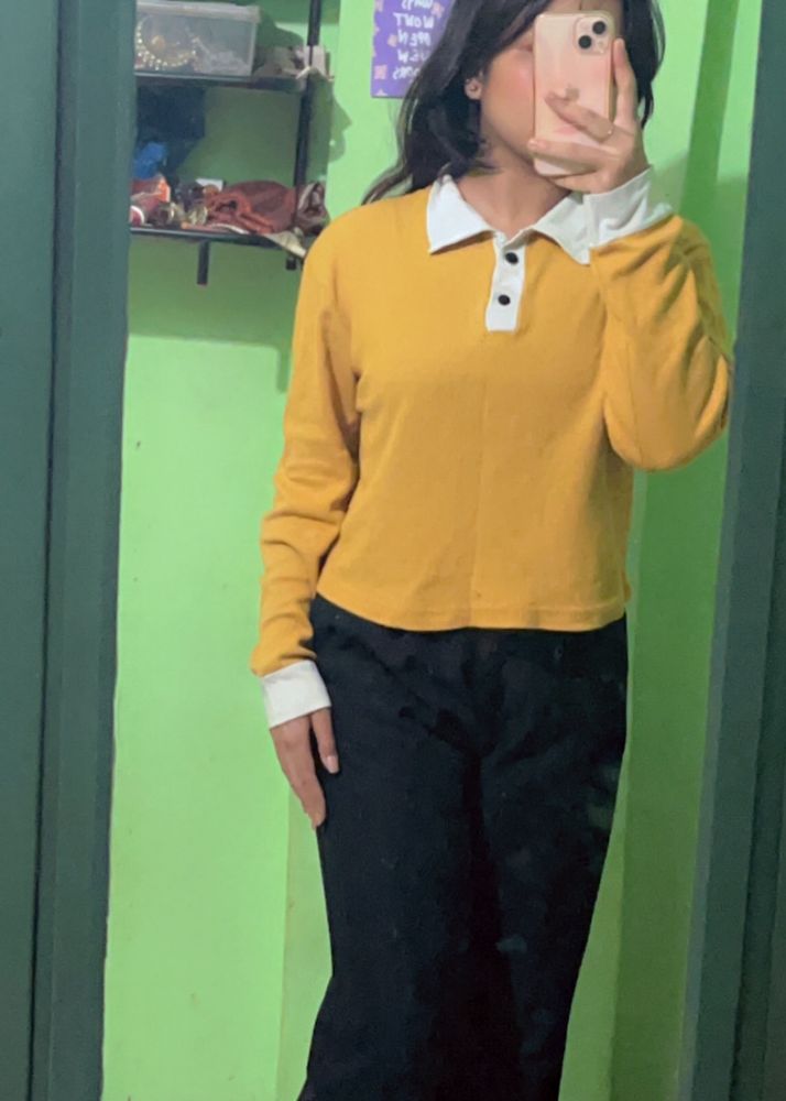 Mustard Yellow Collar Top