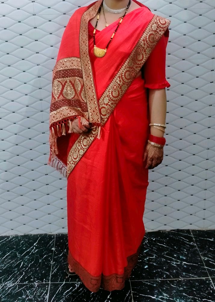 Red Beutiful  Saree