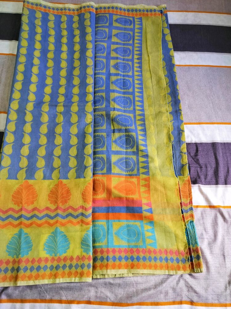 Saree With Fall Picko Done