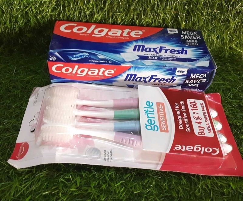 💥Colgate Maxfresh 150g×2 & Brush 4pc