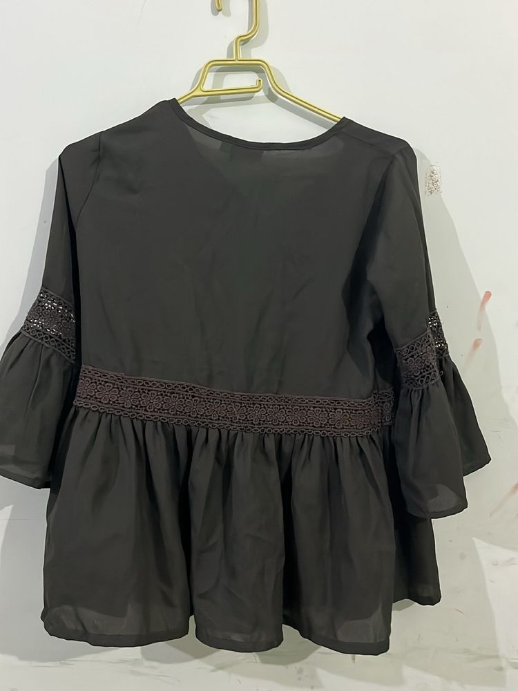 Dark Green Flared Top