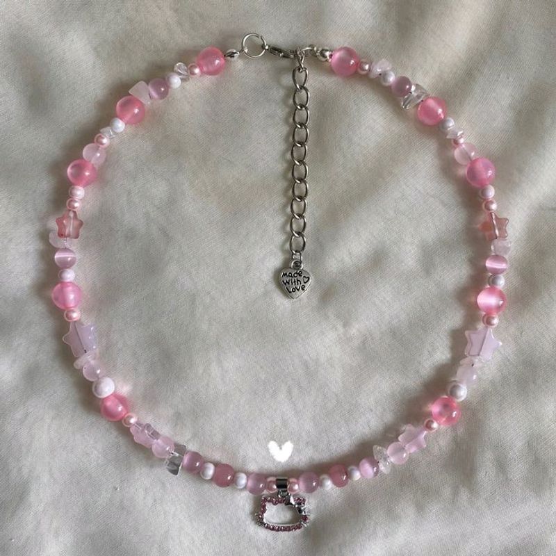 Pinky Cat Necklace