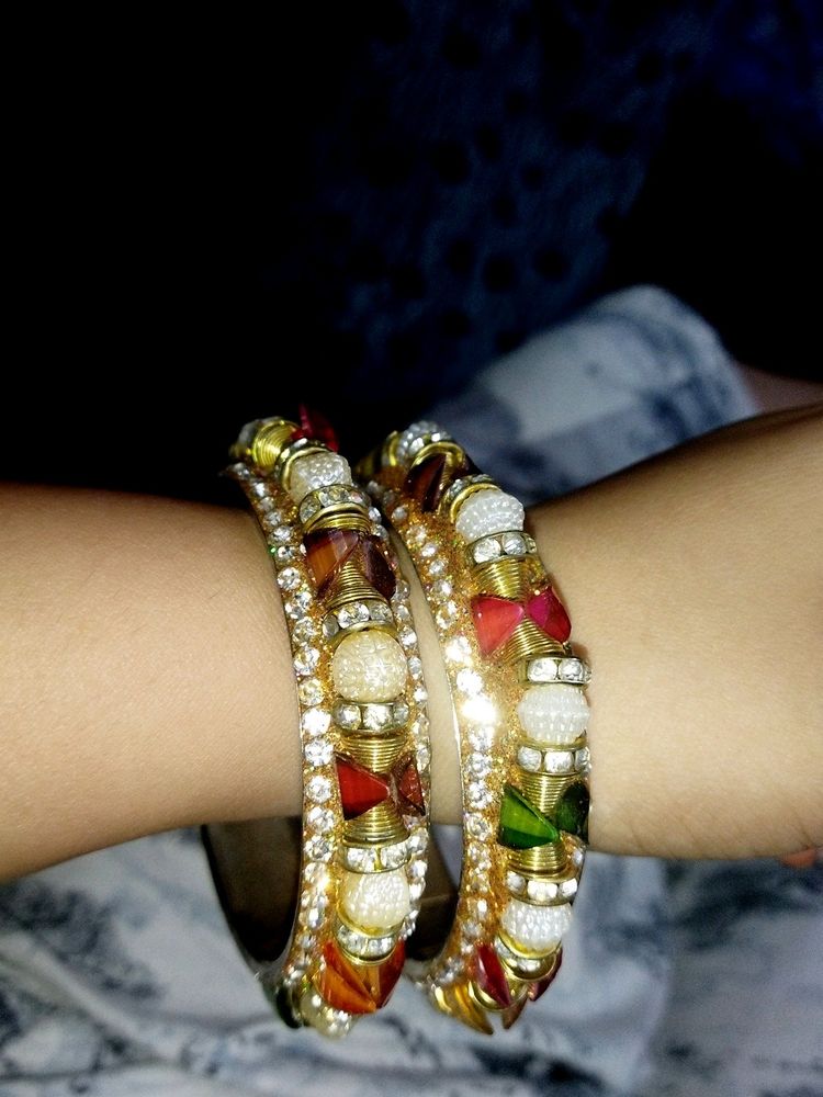 Color Stone Bangles