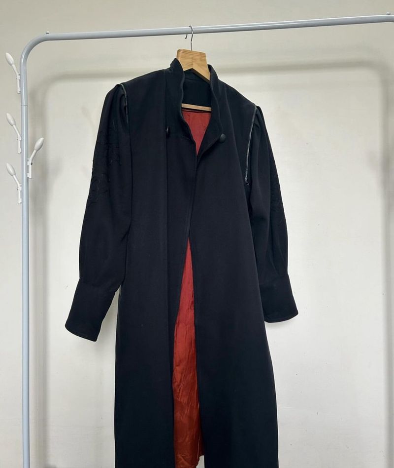 Black Long Vintage Coat