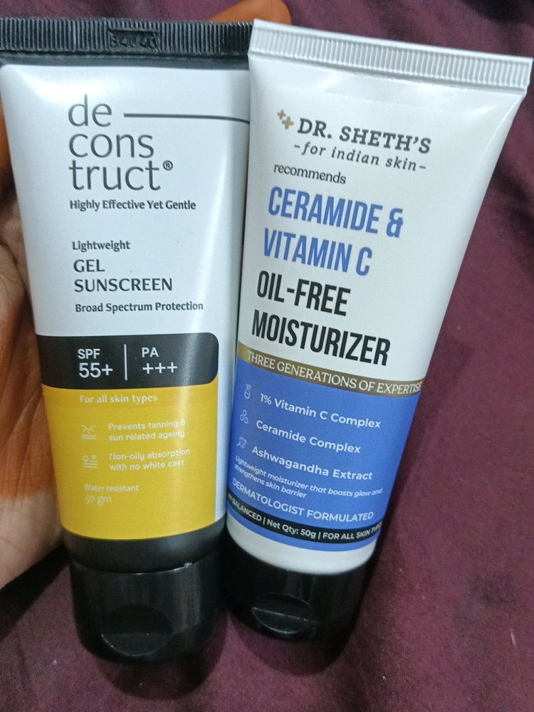 Sunscreen And Moisturizer 💗