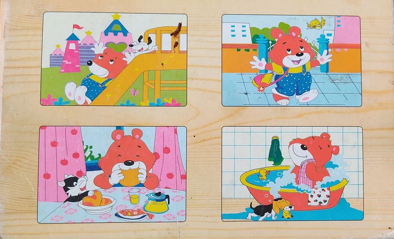 Set Of 4 Puzzles For Children.