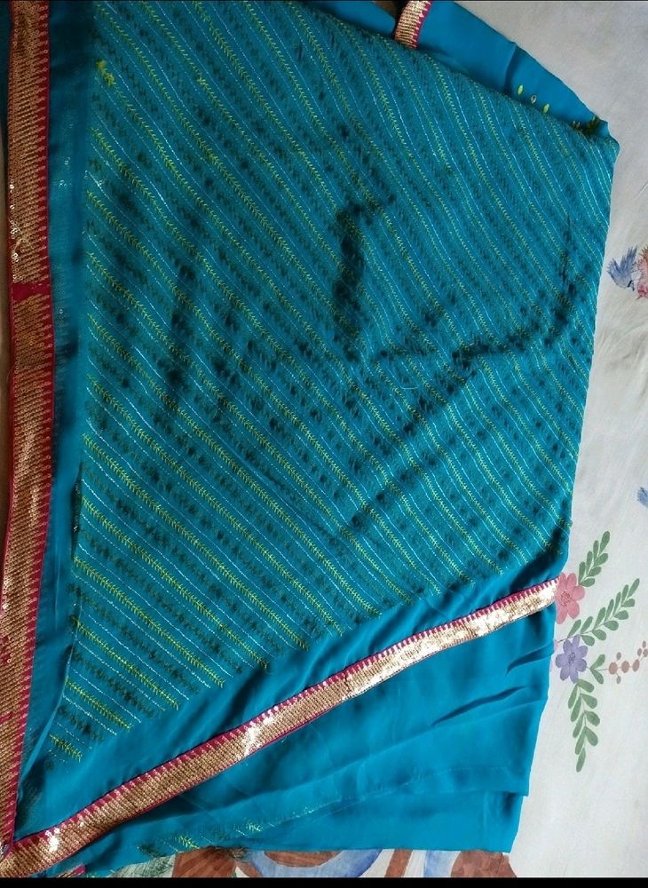 New Saree With Blouse Pc