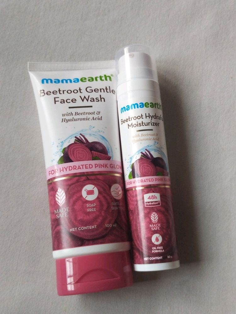 Beetroot Gentle Facewash, Hydrate Moisturizer