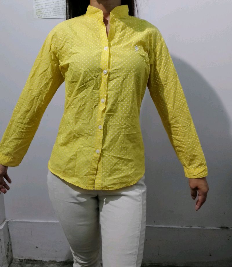 *sale*YELLOW POLKA shirt