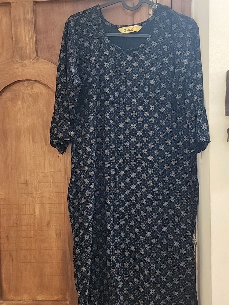 A Line Black Kurti