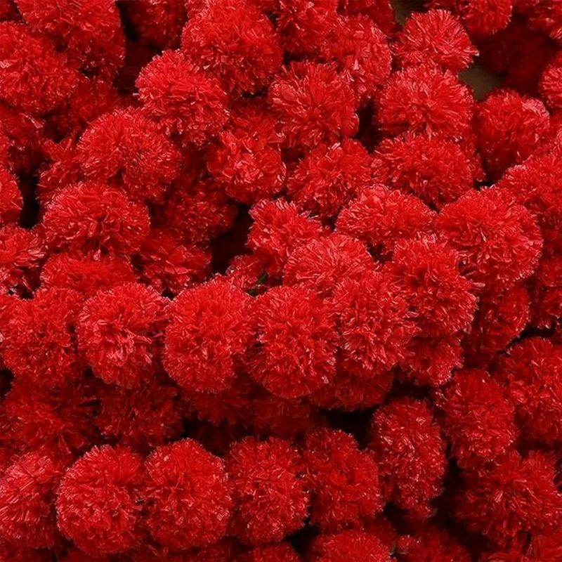 Artificial Flower Mala Pack Of 5 Pieces Red Colou