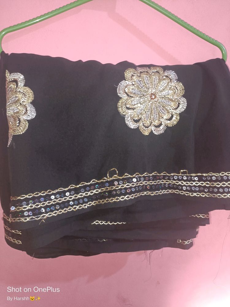 Fancy Black Colour Saree