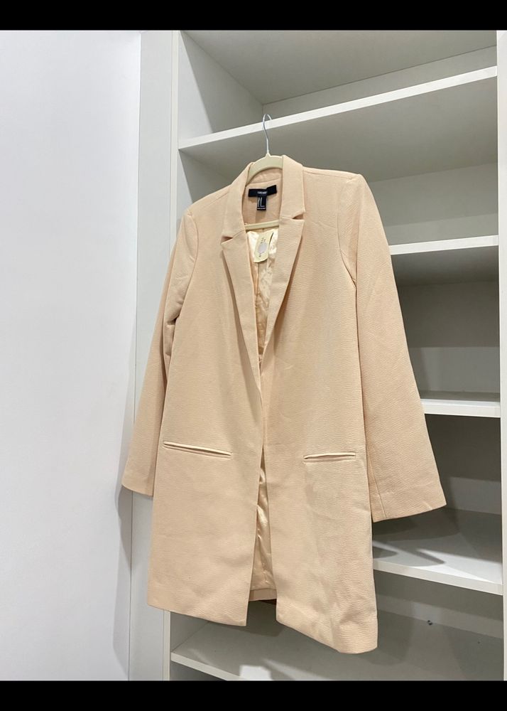 Forever 21 Beige Fall Overcoat