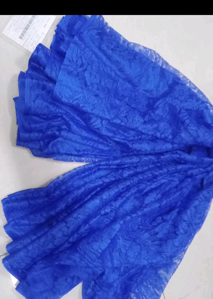 Embroided Net Blue Saree