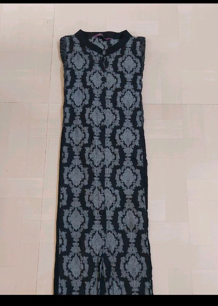 Libas Printed Xxl Black Kurta For Women