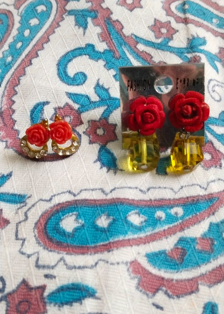 Combo Of Rose Earrings