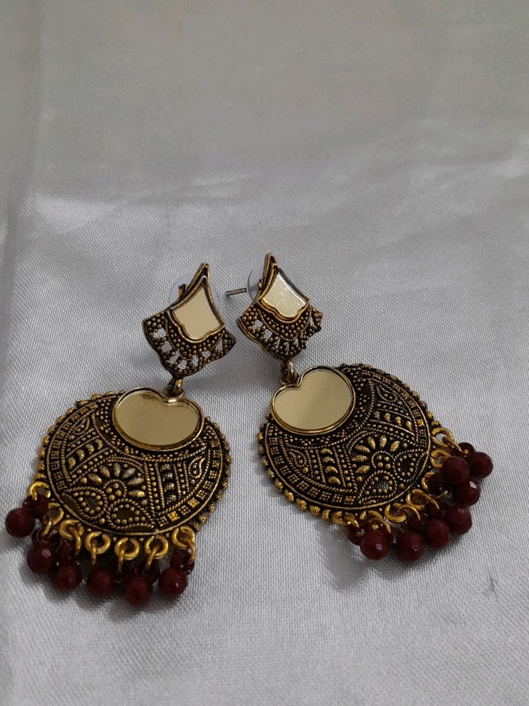 Mirror Chabdbali Earrings