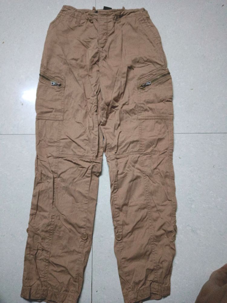 nude coloured cargo pants