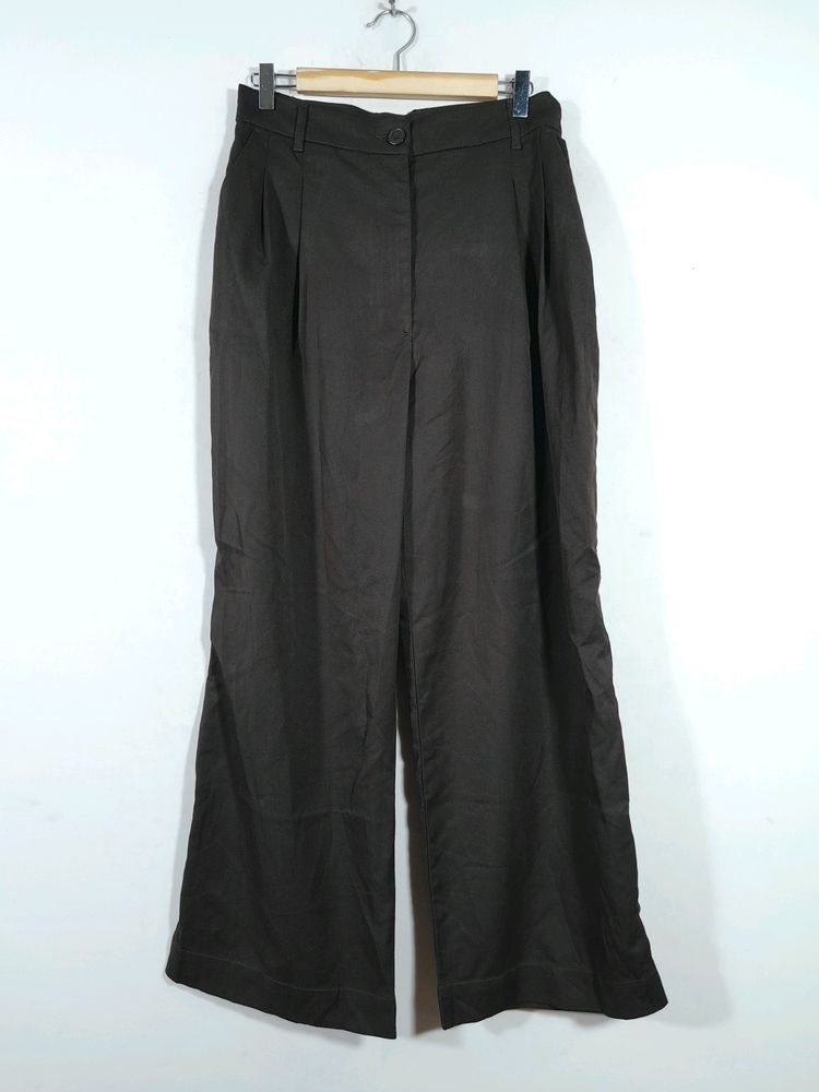 Brown Flared Casual Trouser (Women)