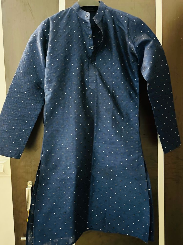 Handstiched Kurta Dark Blue