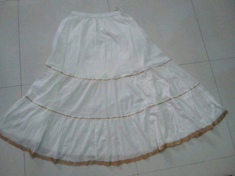 New Off White Colour Skirt