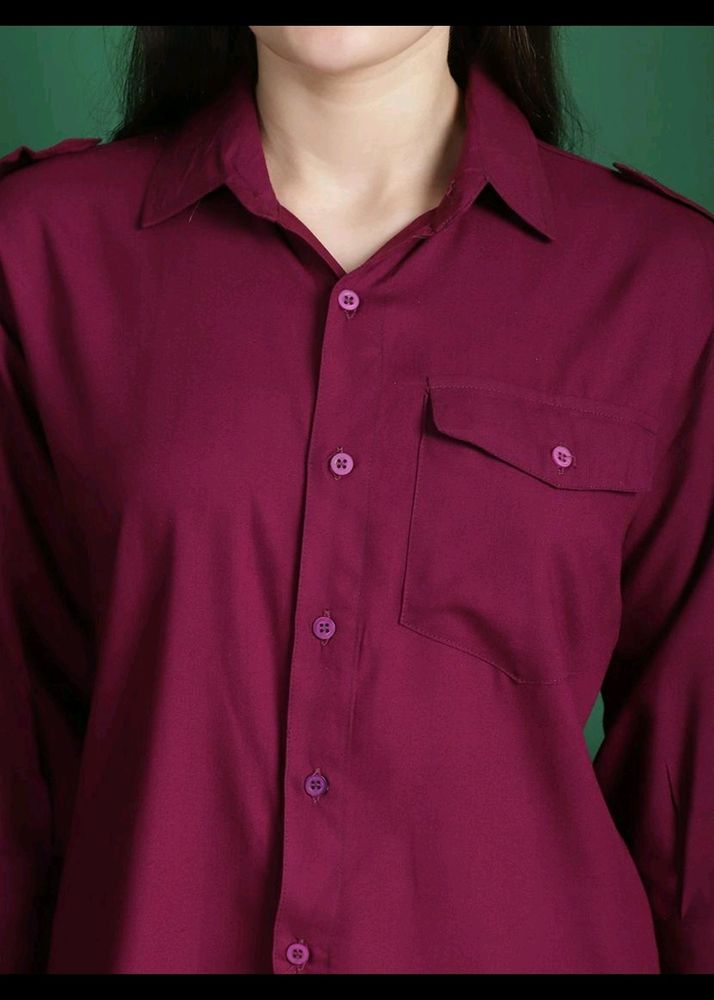 Solid Marron Shirt