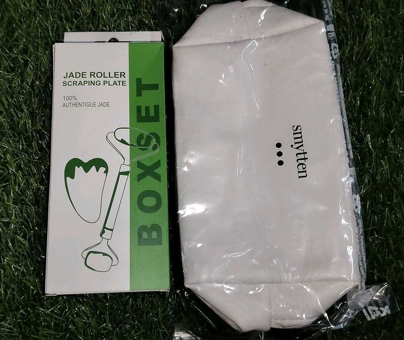 LEATHER POUCH & JADE ROLLER COMBO WITH 2 FREE GIFT