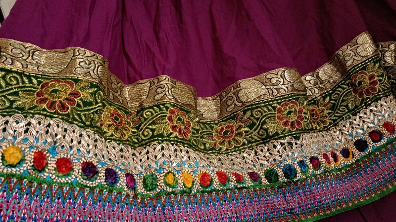 Purple Navratri Chaniyacholi With Blouse