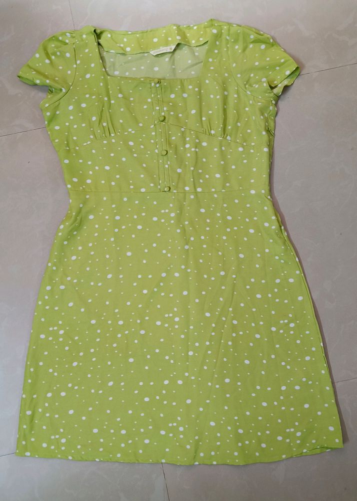 Green Polko Dot Dress