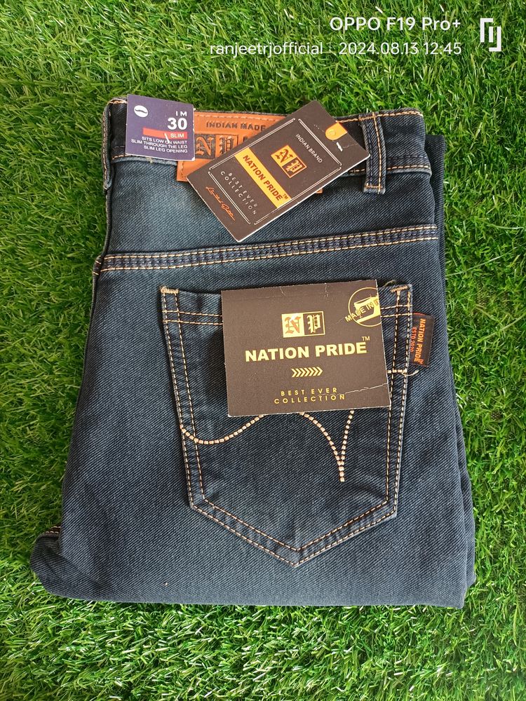 Men's Formal Navy Blue Denim Jeans