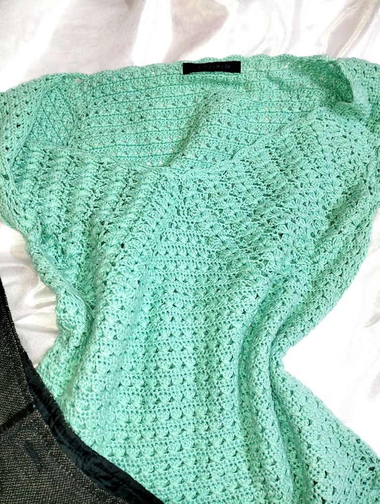 Crochet Sea Green Top