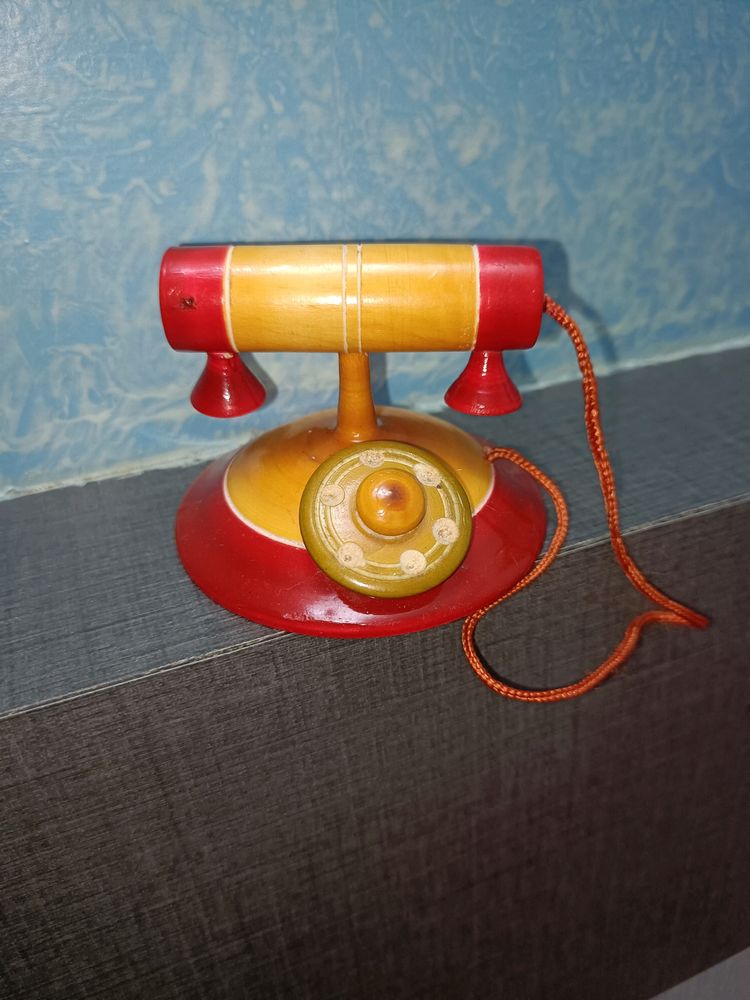 Wooden Telephone- Very Unique (Use as home decor or kids toy)