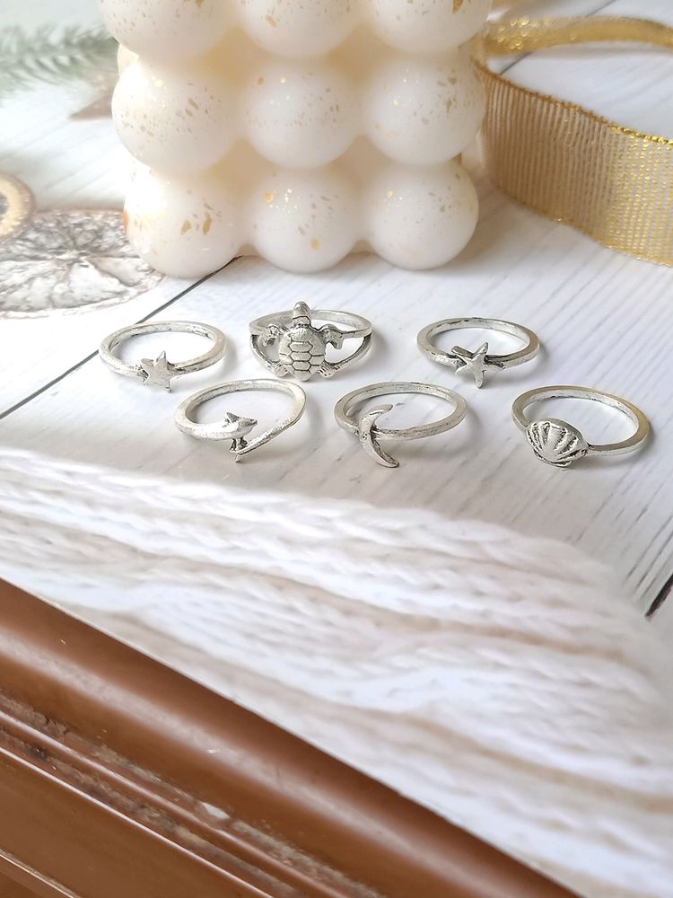 Cool Stackable Rings ( Set Of 6)