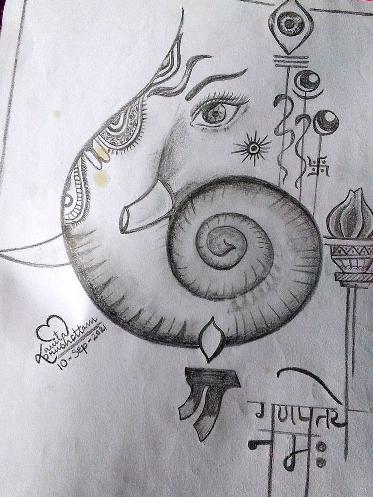 Ganesha Idol Sketch