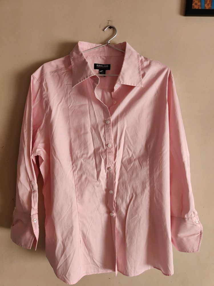 Korean Oversized Pink Shirt Formal (Women)