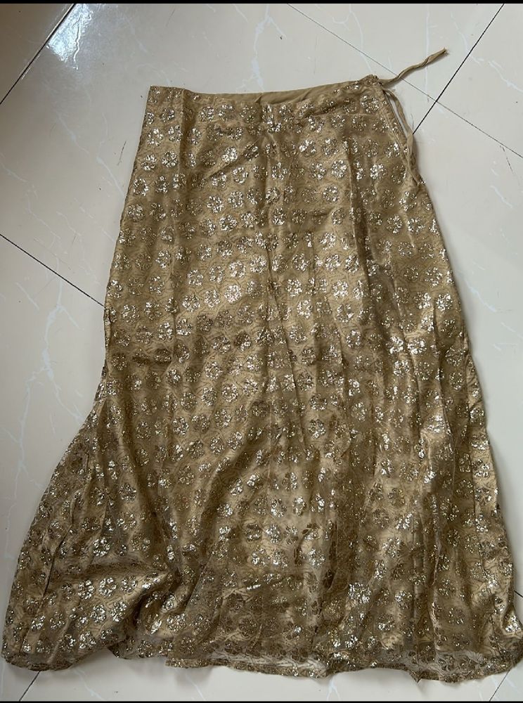 Golden Ethnic Skirt