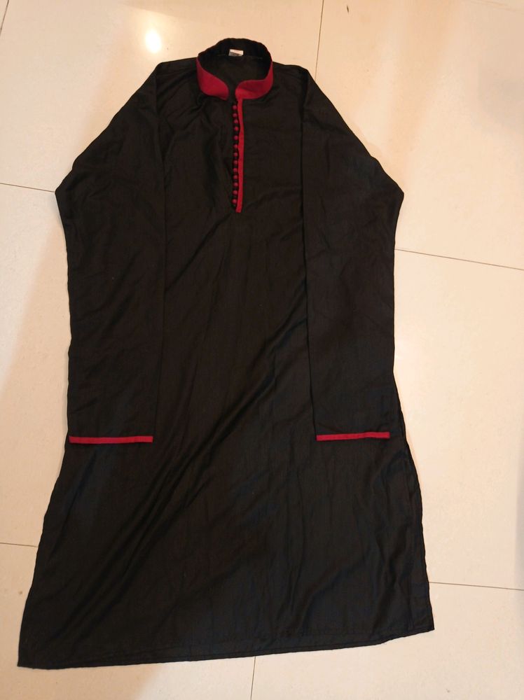 Lim. Sale Offer New Black Kurta With Red Churidar