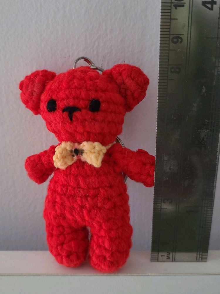 Crochet Teddy Keychain