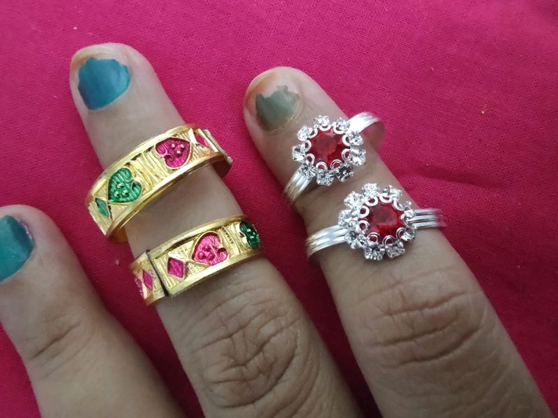 Combo Of 2 Adjustable Toe Rings