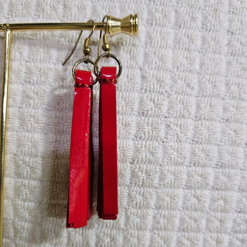 Beautiful Red Tessels Earring