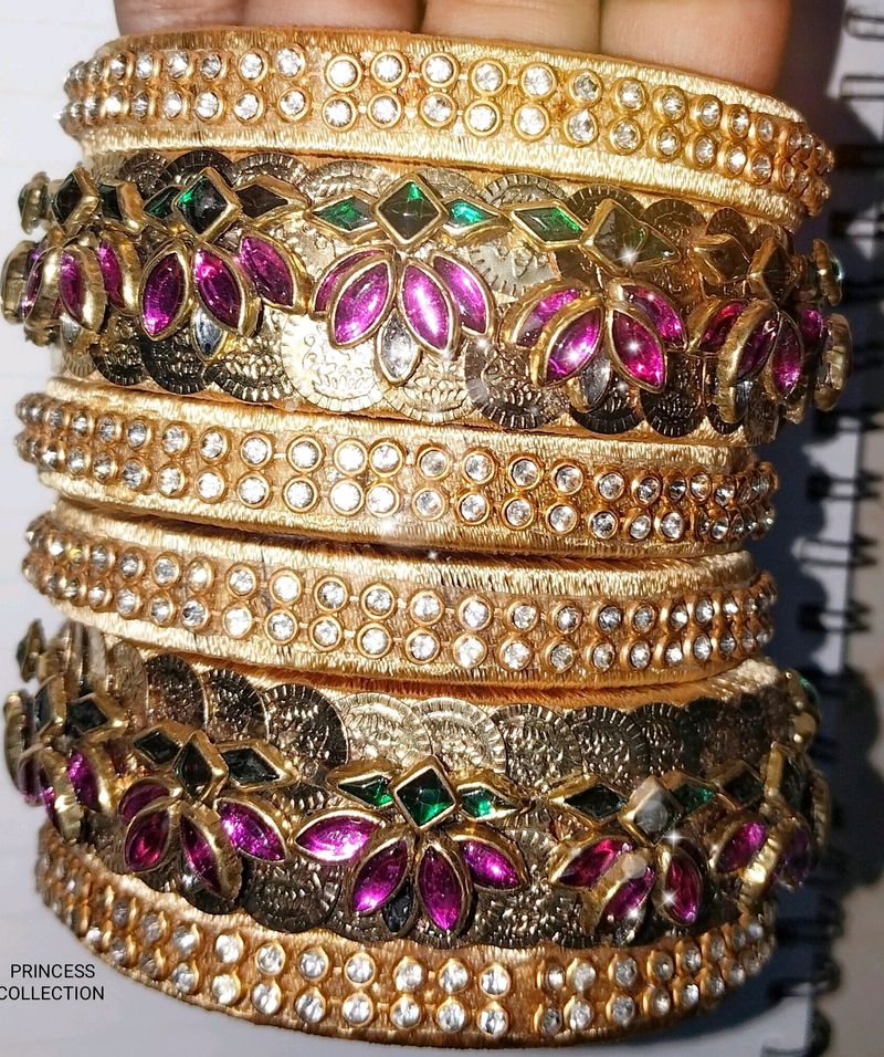 Gold Coin Bangles Set