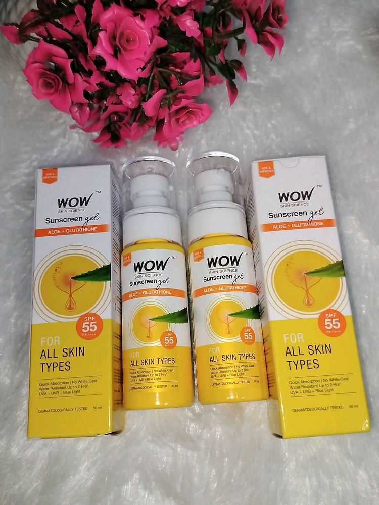 (Sealed) Wow Sunscreen Gel SPF 55 Combo