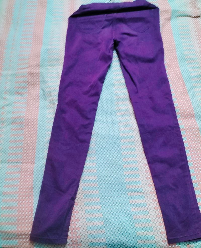 Purple 💜 Jeggings। Price Drop To Rs,199