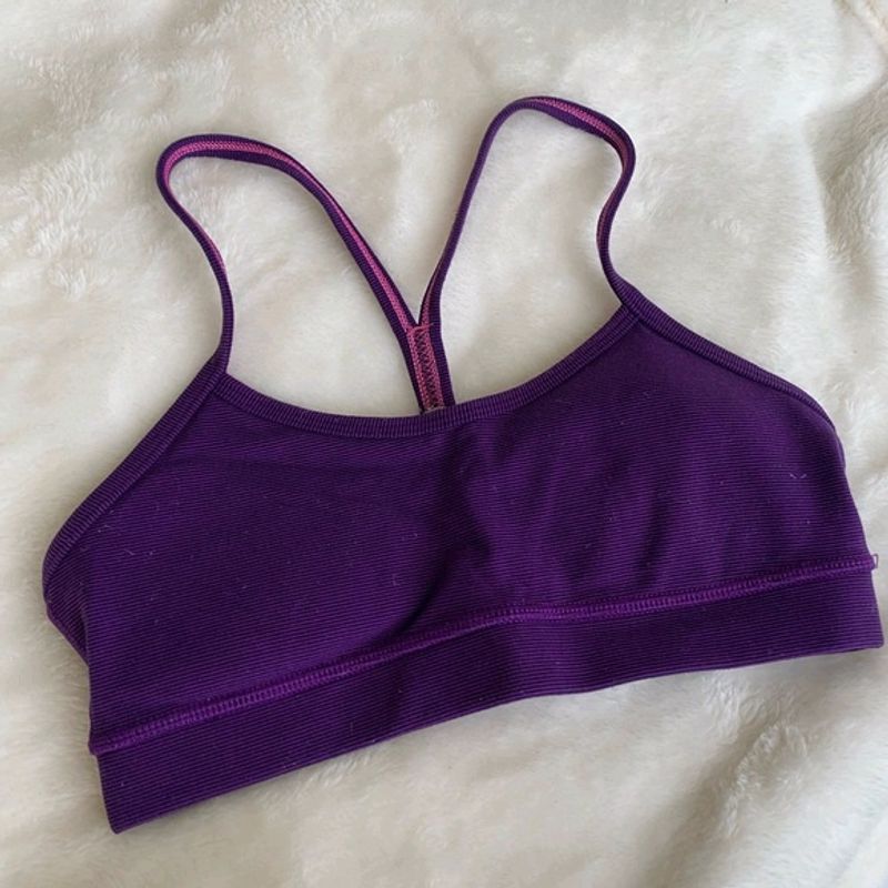 Lululemon Athletica Purple Striped Bra