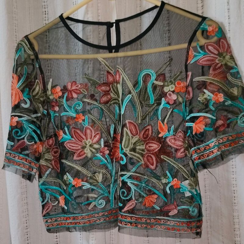 Embroidery Net Top