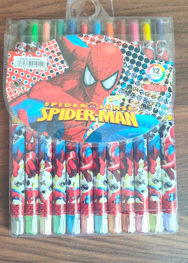 Spiderman Theme Rolling Crayons